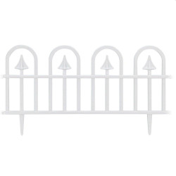 Gardulet pentru gradina, 60x31 cm, 4 segmente, posibilitate imbinare, PVC alb
