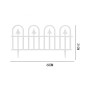 Gardulet pentru gradina, 60x31 cm, 4 segmente, posibilitate imbinare, PVC alb