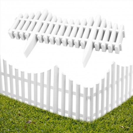 Gardulet pentru gradina, 60.5 x 32.5 cm, alb, 4 piese, imbinare usoara