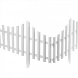 Gardulet pentru gradina, 60.5 x 32.5 cm, alb, 4 piese, imbinare usoara