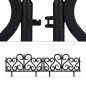 Gard decorativ pentru gradina, flexibil, PVC negru, 60.5x32.5 cm, set 4 bucati
