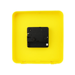 Ceas de birou, pentru camera copiilor, ABS galben, 13x13 cm