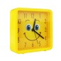 Ceas de birou, pentru camera copiilor, ABS galben, 13x13 cm