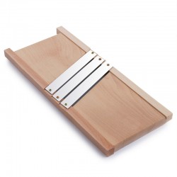 Razatoare pentru legume cu 3 lame otel, lemn natur, 44 x15 cm