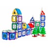 Joc constructie, set 252 blocuri, 4 brazi, autocolante, multiple culori