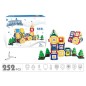 Joc constructie, set 252 blocuri, 4 brazi, autocolante, multiple culori Joc constructie, set 252 blocuri, 4 brazi, autocolante, multiple culori