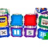 Joc constructie, set 252 blocuri, 4 brazi, autocolante, multiple culori