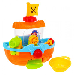 Barca pirat, jucarie baie, prindere cu ventuze, interactiva, multicolor