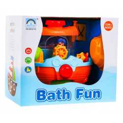 Barca pirat, jucarie baie, prindere cu ventuze, interactiva, multicolor