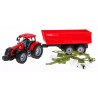 Tractor cu semiremorca si masina de intors fanul, plastic multicolor