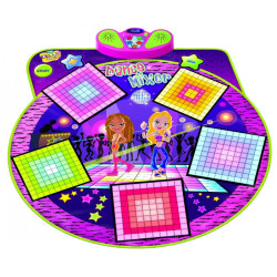 Covoras muzical Twister, 4 melodii, coregrafii de dans, conectare MP3, panou muzical cu afisaj