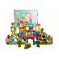 Set 100 blocuri constructii, animale marine si litere, diferite forme si culori