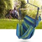 Hamac forma scaun suspendat, o persoana, suport lemn, 80x100 cm, albastru