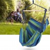 Hamac forma scaun suspendat, o persoana, suport lemn, 80x100 cm, albastru