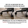 Covoras protectie pardoseala, pentru scaun de birou, 70x100 cm, 0.5 mm, PVC transparent, aspect mat