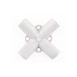 Conectori pentru pavilion de gradina 3x3 m, ABS alb, set 9 piese