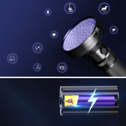 Lanterna UV Superfire 395 nm, 6W, 100 LED-uri, corp aliaj aluminiu, IP46