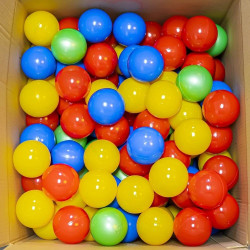 Mingiute multicolore, diametru 7 cm, set 100 bucati, plastic
