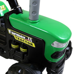Tractor cu pedale si remorca, verde, 53x143x45 cm, Dolu