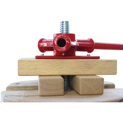 Teasc pentru struguri, 18 litri, presa din metal, cos lemn, filtru, 39 x 38.5 x 19 cm