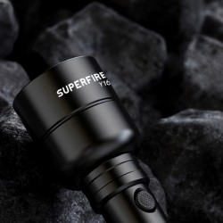 Lanterna Superfire Y16, 20 W, 1700 lm, pana la 360 m, acumulator, rezistenta la apa IP46, aluminu, negru