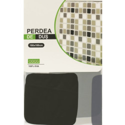 Perdea dus, model geometric, 180 x 180 cm, material PEVA, multicolor