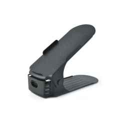 Set 10 organizatoare pentru incaltaminte, inaltime ajustabila, plastic, negru