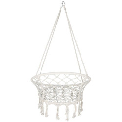 Hamac suspendat, leagan tip cuib cu spatar confortabil, pentru o persoana, interior si exterior, 50x70x100 cm