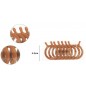 Set 8 carlige pentru perdeaua de dus, diametru 4.5 cm, maro