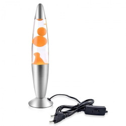 Lampa decorativa Lava Orange, 30W, inaltime 41 cm, alimentare priza