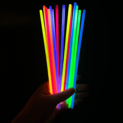 Betisoare bratari luminoase glow sticks, diverse culori, set 100 bucati