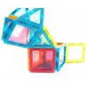 Set constructii magnetic cu 45 piese, multicolor, Magnetic Tiles, castel 3D