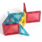 Set constructii magnetic cu 45 piese, multicolor, Magnetic Tiles, castel 3D
