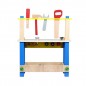 Atelier cu banc de lucru pentru copii, 40 piese din lemn, 41x36x16 cm