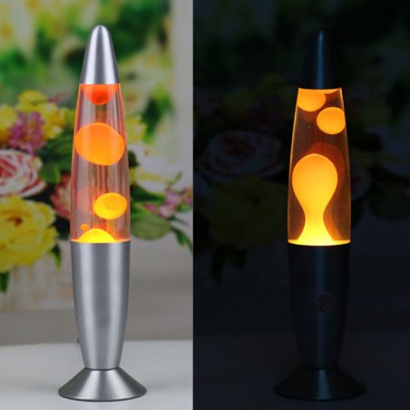 Lampa decorativa Lava Orange, 30W, inaltime 41 cm, alimentare priza