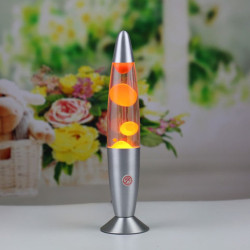 Lampa decorativa Lava Orange, 30W, inaltime 41 cm, alimentare priza