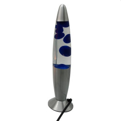 Lampa decorativa Lava Blue, 30W, inaltime 41 cm, alimentare priza