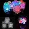 Cuburi de gheata luminoase cu LED RGB, 2.7x2.7 cm, set 12 piese