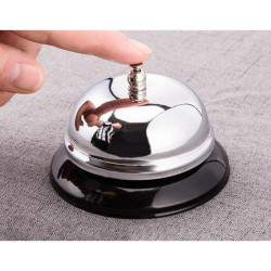 Clopotel sonerie pentru receptie hotel, bar, pensiune, otel inoxidabil, diametru 5.5 cm