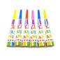 Set 6 suflatori pentru petreceri, La multi ani, multicolor, 20 cm