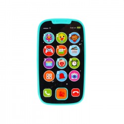 Smartphone de jucarie cu muzica si lumini, diferite functii, limba engleza, 12.5 x 7 x 2 cm