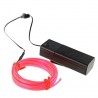 Kit fir luminos El Wire 3.2 mm, lungime 5 m, invertor porabil cu baterii