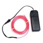 Kit fir luminos El Wire 3.2 mm, lungime 5 m, invertor portabil cu baterii