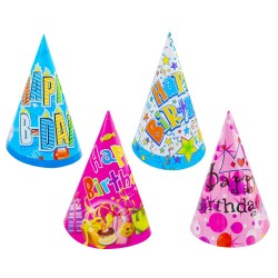 Coif Party Time, imprimeu baloane, 24 cm, 12 bucati multicolore