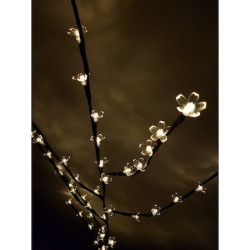 Decoratiune luminoasa pentru craciun, copac cu 72 led-uri flori, lumina alb cald, 150 cm