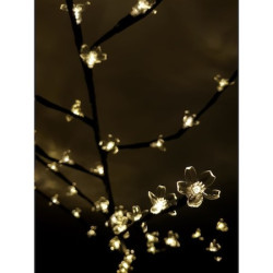 Decoratiune luminoasa pentru craciun, copac cu 72 led-uri flori, lumina alb cald, 150 cm