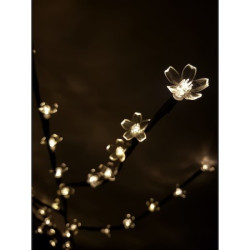 Decoratiune luminoasa pentru craciun, copac cu 72 led-uri flori, lumina alb cald, 150 cm