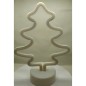 Decoratiune luminoasa bradut, 30 cm, stand rotund, lumina verde