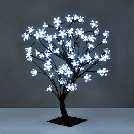 Decoratiune luminoasa tip veioza, model arbore, inaltime 47 cm, alimentare baterii