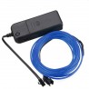 Kit fir luminos El Wire 3.2 mm, lungime 5 m, invertor porabil cu baterii